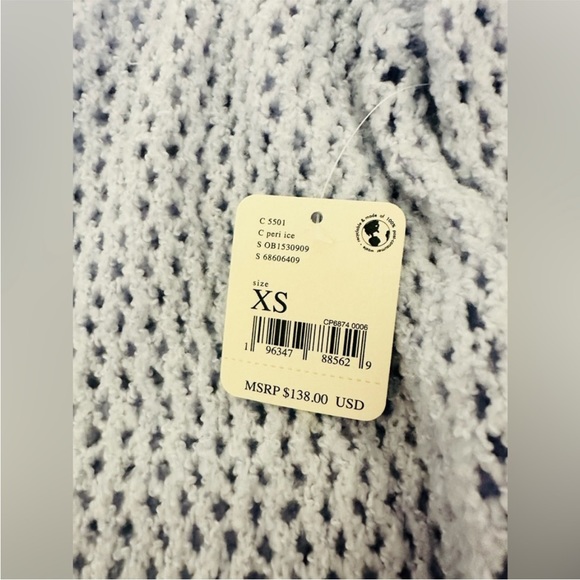 #101. NWT Free People snow drift light blue sweater - Picture 10 of 12